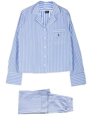 Polo Ralph Lauren Long-Sleeve Striped Pyjama Set - Blue
