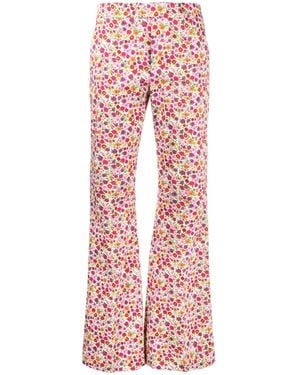 La DoubleJ Saturday Floral-Print Flared Pants