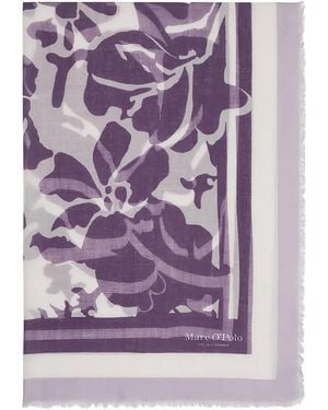 Marc O' Polo Schal Mit Blumen-Print - Lila