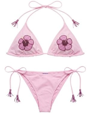 MC2 Saint Barth Bikini Maleah À Patch Fleur - Pink