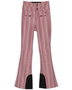 Perfect Moment Chevron-Print Ski Pants - Pink