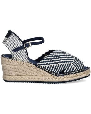 GANT 60Mm Striped Wedge Court Shoes - Blue