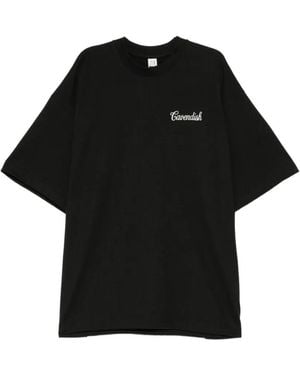 CAVENDISH® Logo-Embroidered T-Shirt - Black