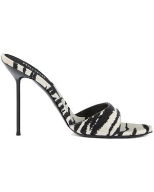 Paris Texas Lidia Zebra-Print Sandals - White