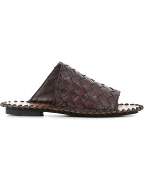 Alexander Hotto Woven Leather Sandals - Brown