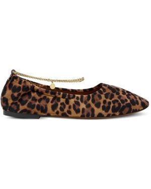 Stella McCartney Chain-Detail Ballet Flats - Brown