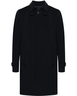 Herno Abrigo con placa del logo - Negro