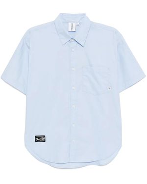 Chocoolate Short-Sleeves Cotton Shirt - Blue