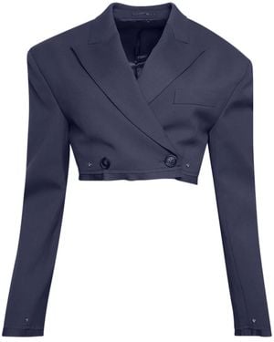 Dion Lee クロップド ジャケット - ブルー