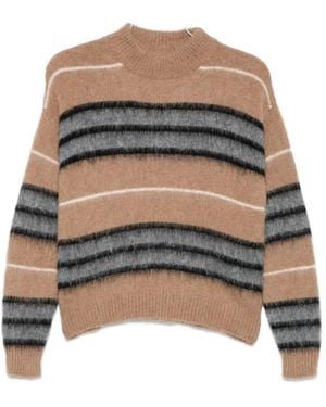 iBlues Striped High-Neck Jumper - Natural