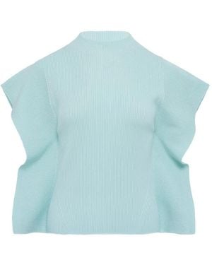 CFCL Ribbed Funnel-Neck Top - Blue