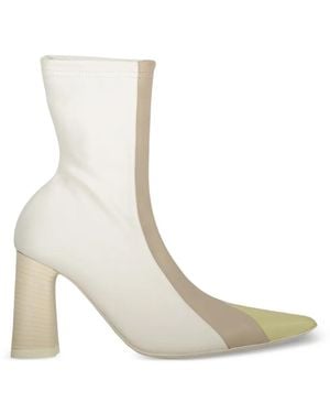 Ellery Block-Heel Ankle Boots - White