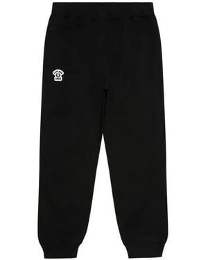Aape By A Bathing Ape Camouflage-Pocket Track Trousers - Black