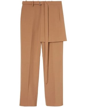 Off-White c/o Virgil Abloh Apron-Detail Tailored Trousers - Brown