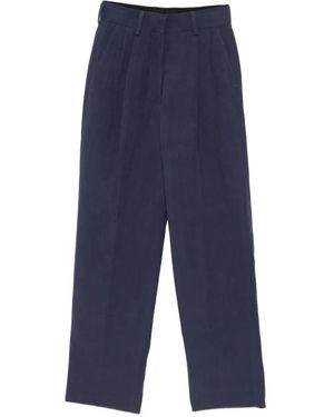 Blazé Milano Savannah Pleated Straight-Leg Pants - Blue