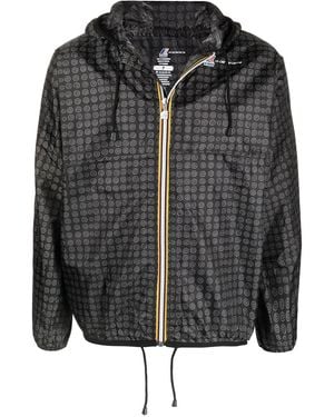 10 Corso Como Graphic-Print Hooded Raincoat - Gray