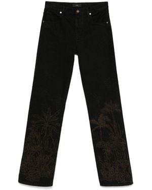 Alanui Jungle Toile De Jouy Jeans - Black