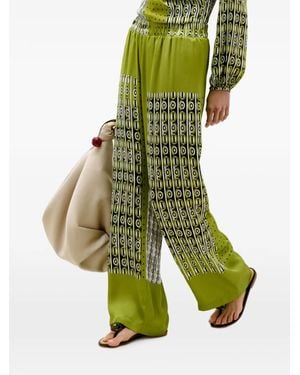 Silvia Tcherassi Nerea Abstract-Print Pants - Green