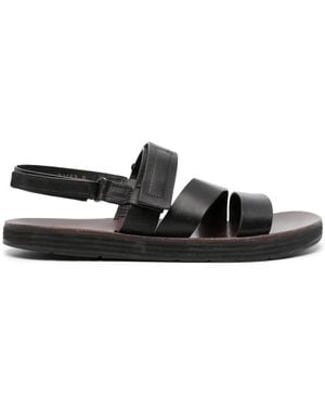Premiata Touch-Strap Leather Sandals - Black