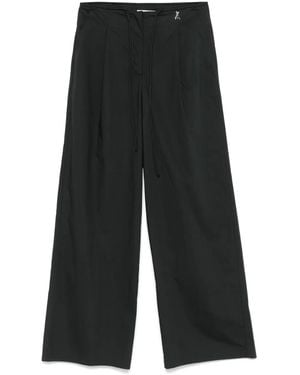 Patrizia Pepe Cotton Palazzo Trousers - Grey