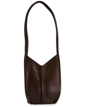 Hereu Calella Distressed Leather Shoulder Bag - White