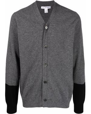 Comme des Garçons Cardigan En Maille Fine À Boutonnière - Gris