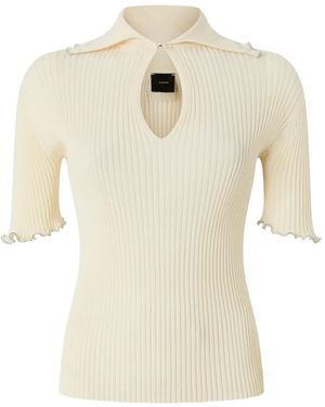 Pinko Ribbed Top - Natural