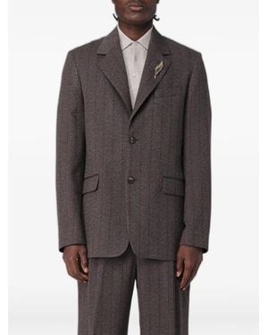 Golden Goose Pinstripe Virgin-Wool Blazer - Grey