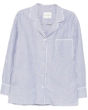 Riviera Striped-Pattern Shirt - White