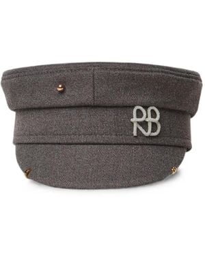 Ruslan Baginskiy Logo-Plaque Baker Boy Hat - Grey