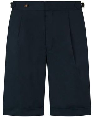 Moorer Manfredi Buckle Bermuda Shorts - Blue