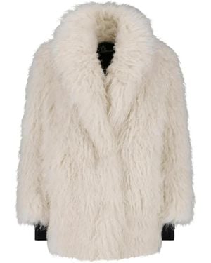 Moncler Après-Ski Faux-Fur Jacket - White