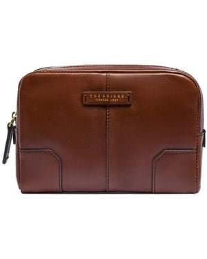 The Bridge Vespucci Leather Zip-Around Clutch Bag - Brown