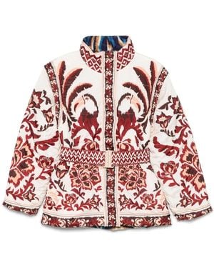 FARM Rio Chaqueta Cream Toucans Scarf - Rojo