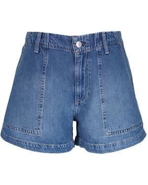 AG Jeans Patch-Pocket Shorts - Blue