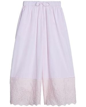 Simone Rocha Lace-Trim Pants - Purple