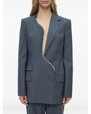 Christopher Esber Torrent Pinstripe-Pattern Blazer - Blue