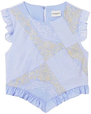 Claudie Pierlot Ruffled Top - Blue