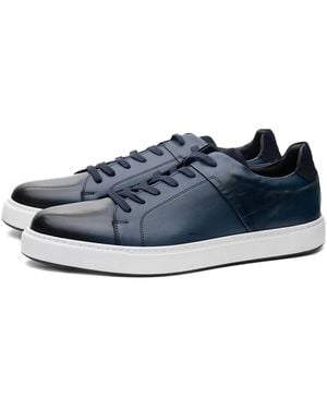 Poche Paris Leather Trainers - Blue