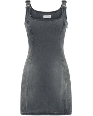 Marine Serre Moon Sleeveless Denim Dress - Grey