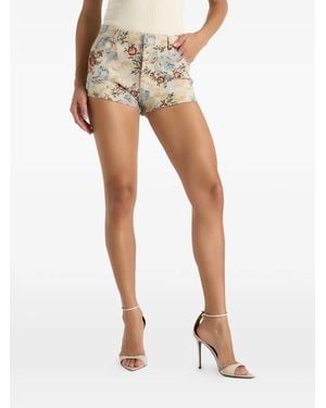 Manière De Voir Samia Tapestry Mini Shorts - White