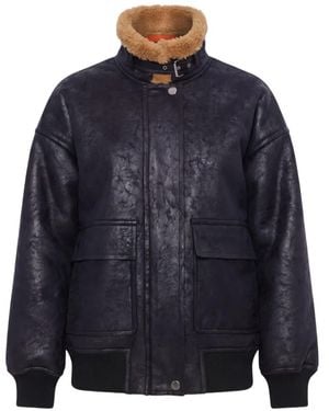 Simon Miller Halle Faux-Shearling Bomber Jacket - Blue