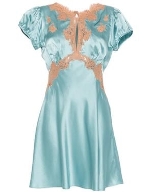 Doen Junia Lace-Trimmed Mini Dress - Blue