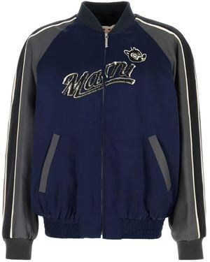 Marni Satijnen Bomberjack - Blauw