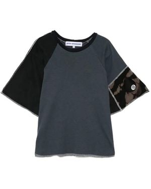 Stain Shade Camiseta Con Diseño Patchwork - Negro