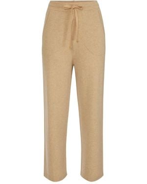 Elisabetta Franchi Virgin-Wool Track Trousers - Natural