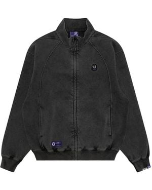 Aape By A Bathing Ape Logo-Detail Zip-Up Jacket - Black