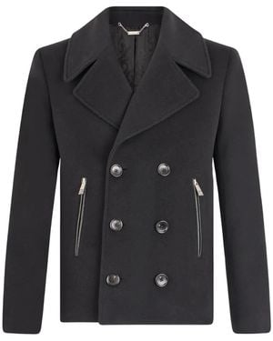 John Richmond Double-Breasted Logo-Embroidered Jacket - Black