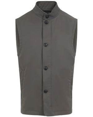 ZEGNA Technical Shell Sleeveless Vest - Grey