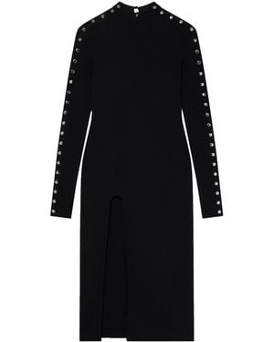 Stella McCartney Long-Sleeve Leg-Slit Dress - Black